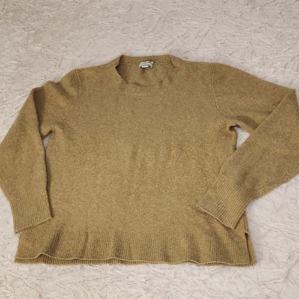 J. Crew Men's Camel Crewneck Sweater